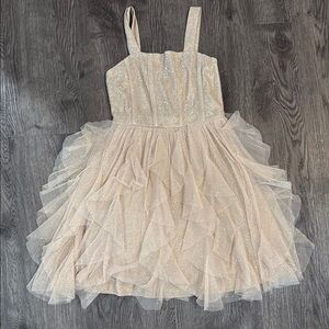 Sparkling Cream Tulle Dress